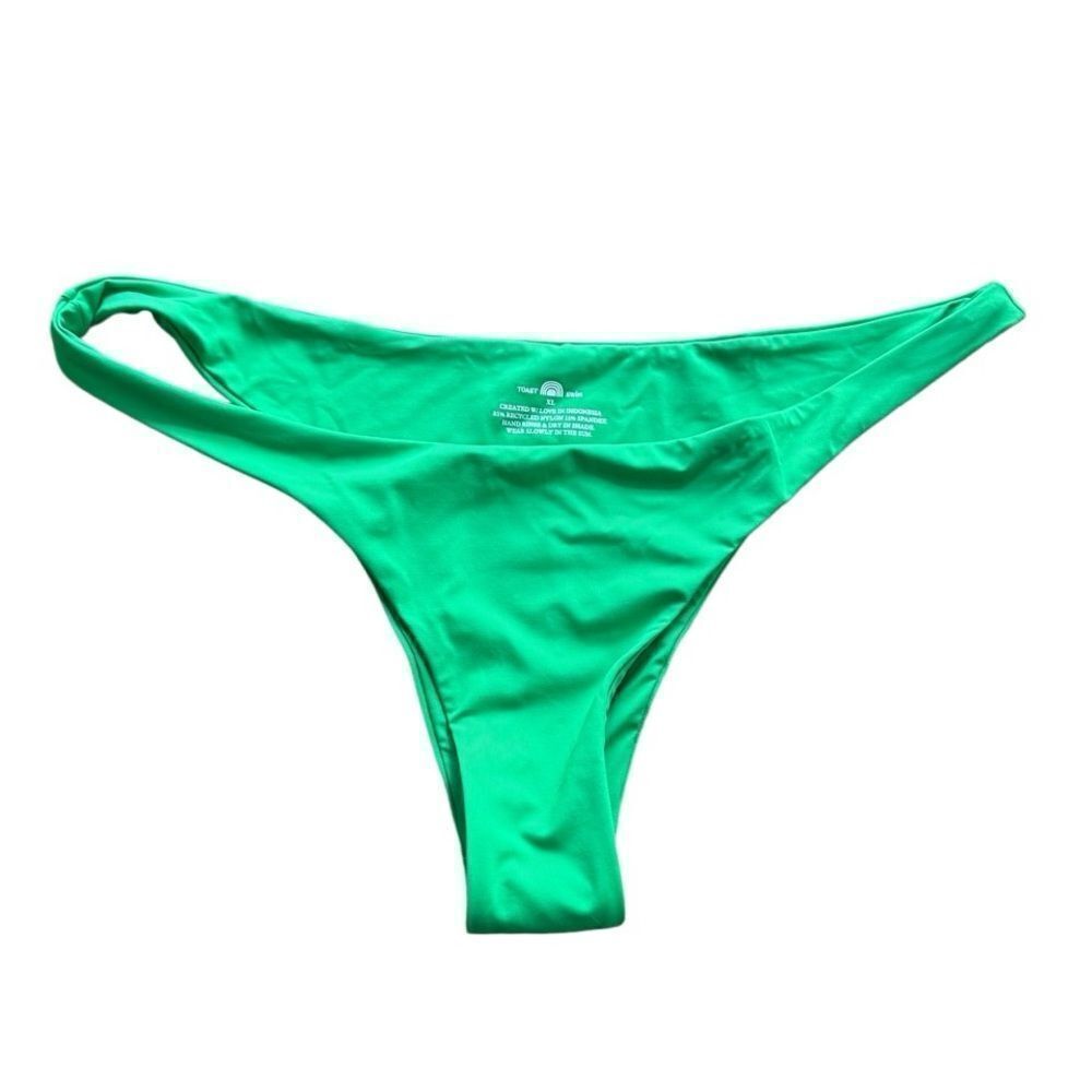 TOAST SWIM Bikini Signature High Hip Bottom XL Fern Green NWT